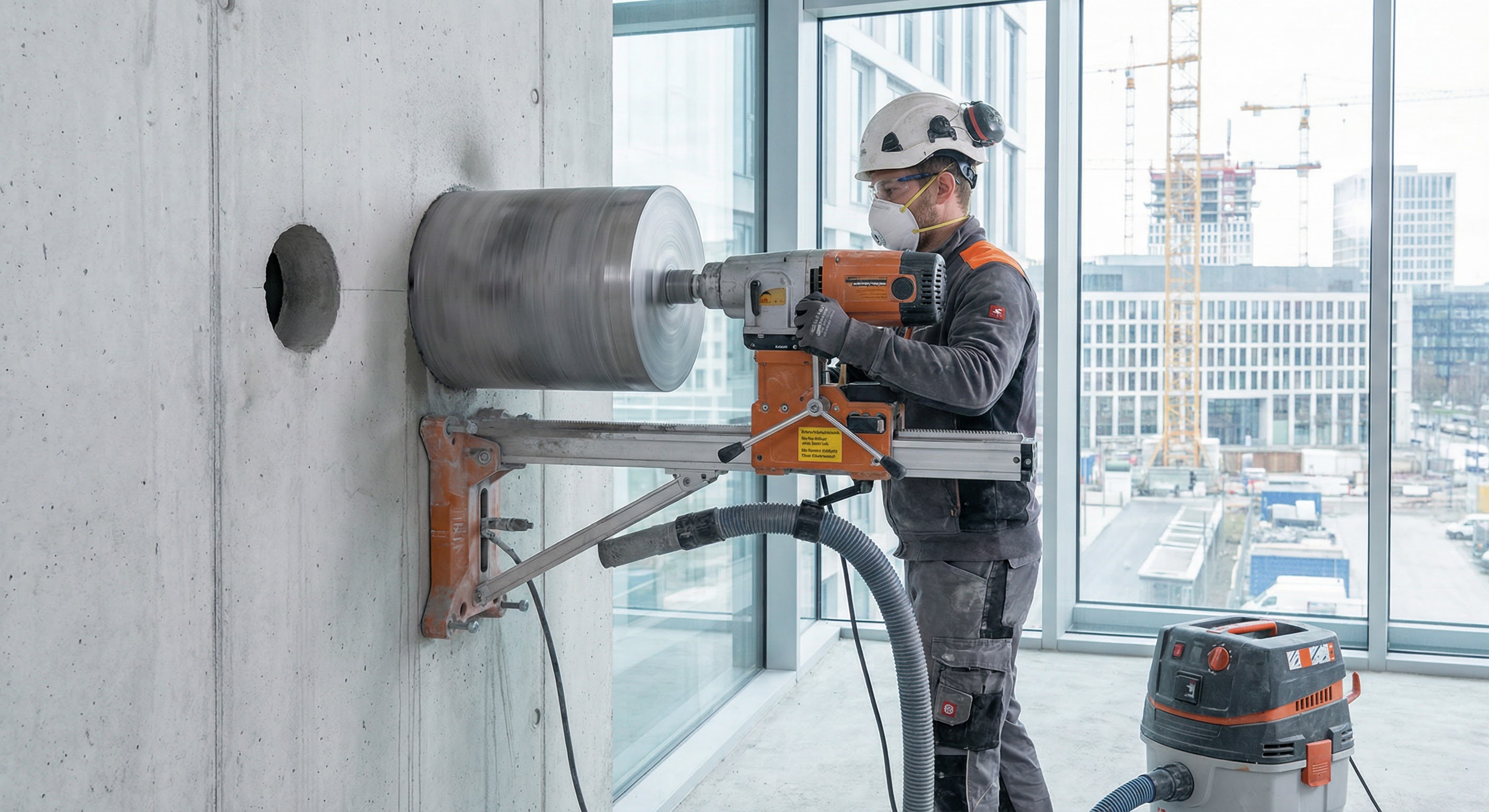 Kernbohrung – Leitungsdurchführungen in Leipzig